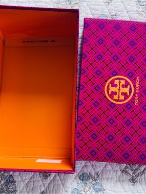 Tory Burch Pink and Orange Geometric Gift Box